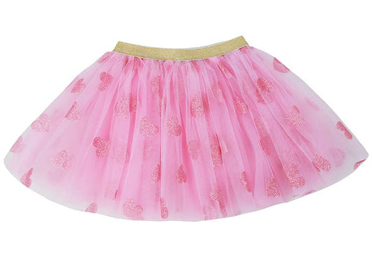 Sparkle Sisters Pink Glitter Heart Tutu: 2-6