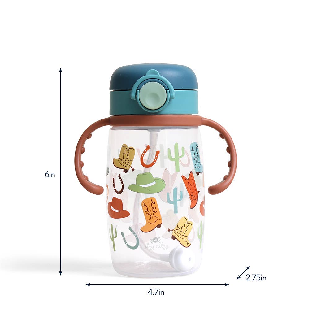 *NEW* Itzy Sips™ - Straw Cup With Snap-Close Lid: Ribbons & Roses