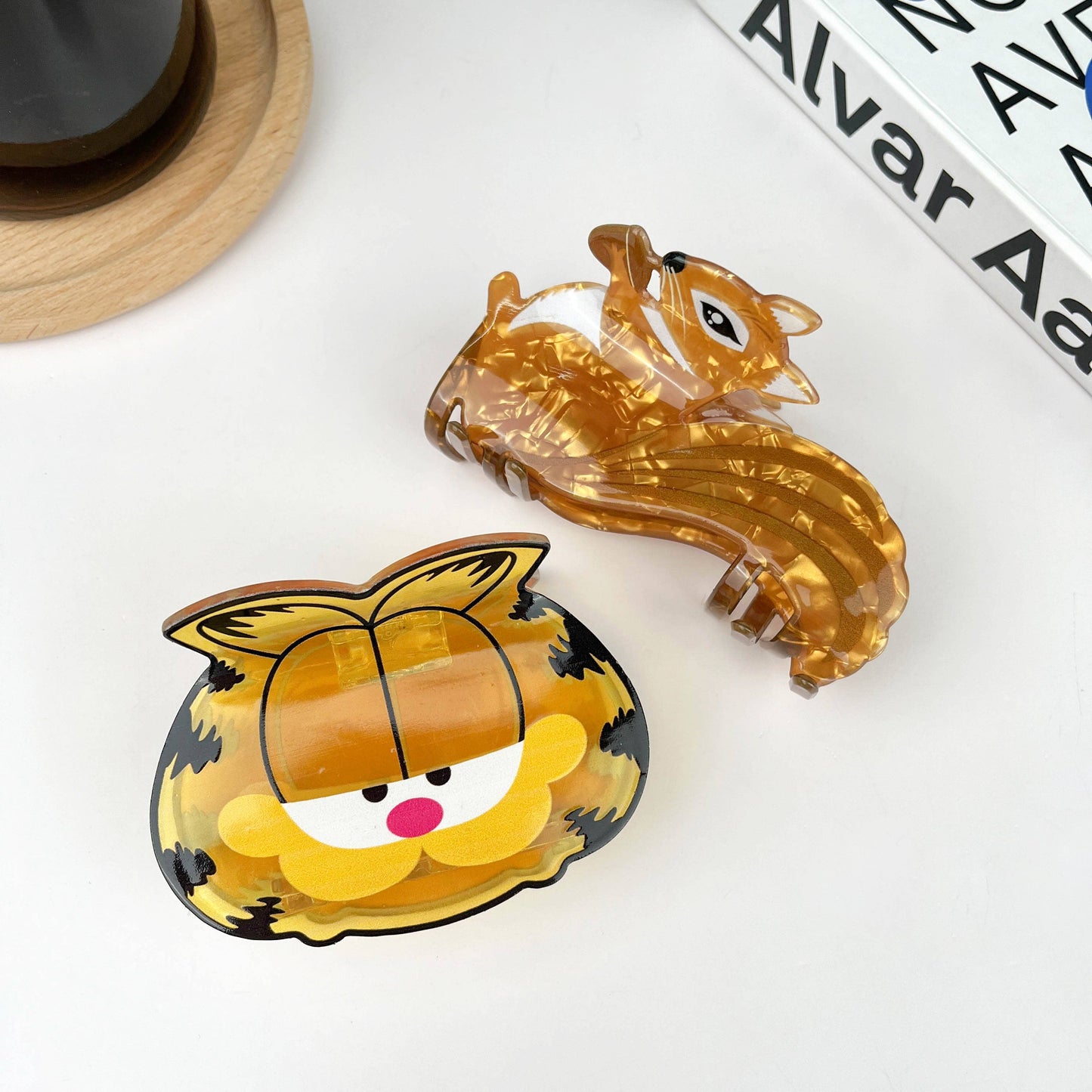 Squirrel Hair Claw,Cute Cat Hair Clip: Cat