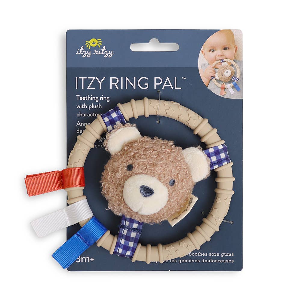 *NEW* Itzy Ring Pal™ - Teething Ring with Plush Character: Pink Kitty