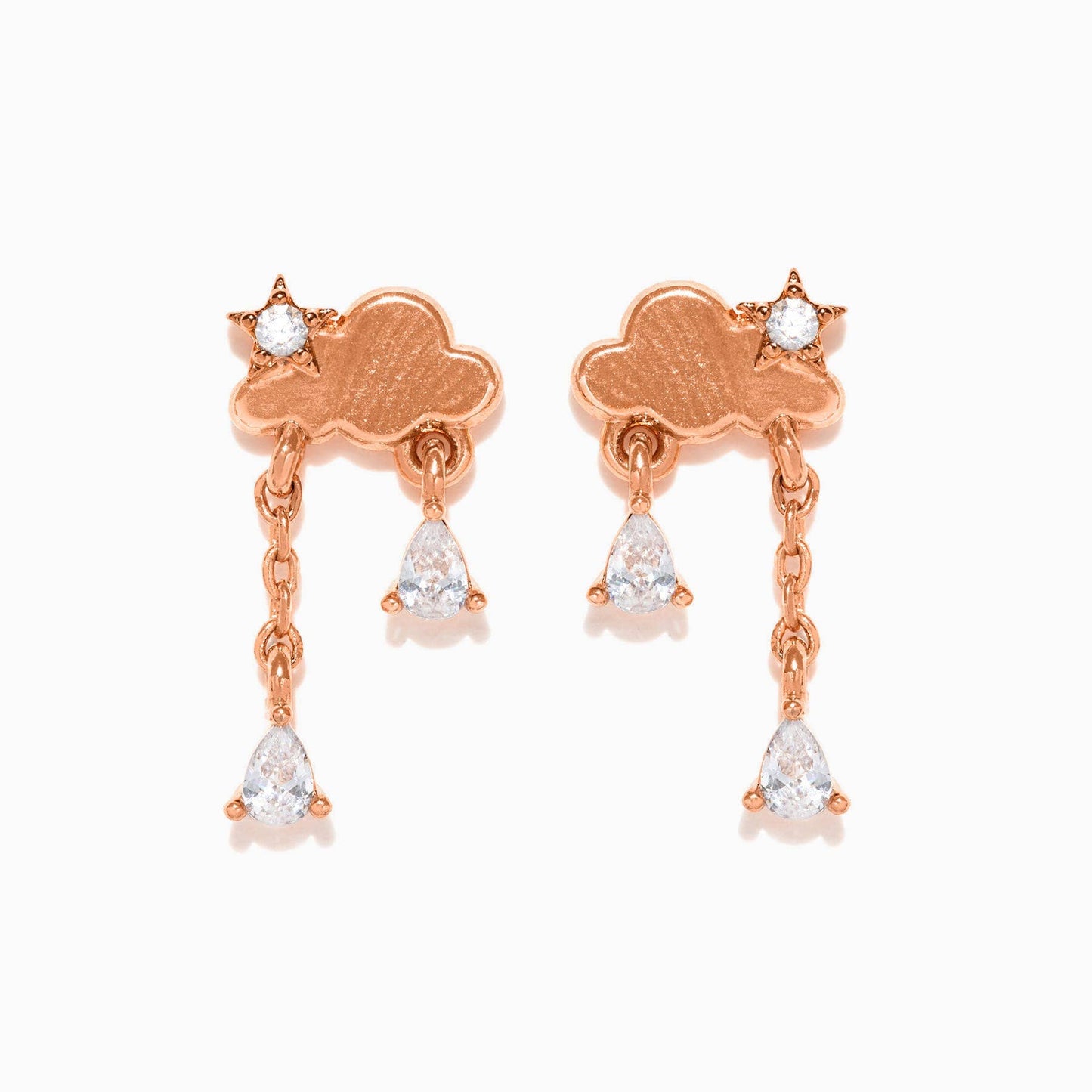 Raindrop Dangle Earrings: Gold