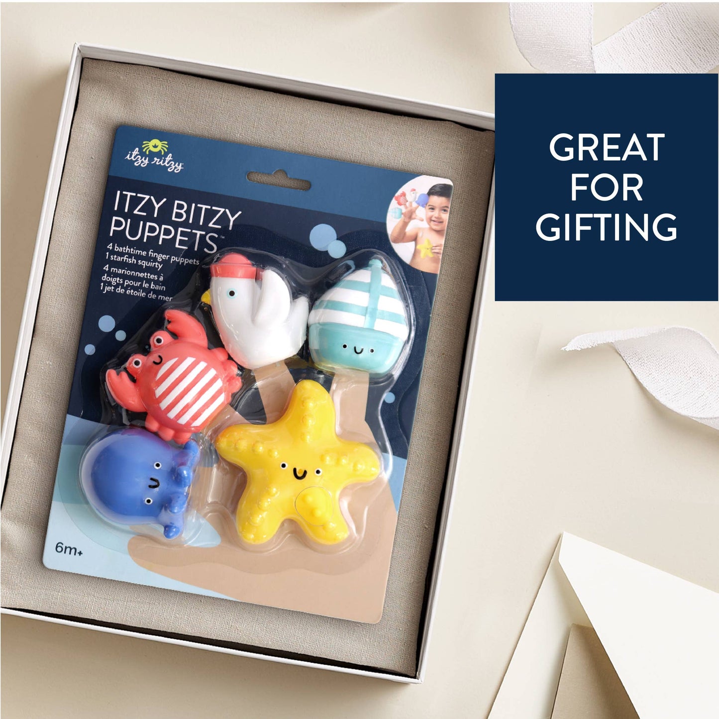 *NEW*Nautical Itzy Bitzy Puppets™ - Bath + Storytelling Toys