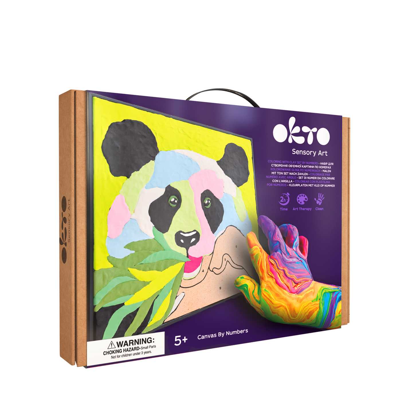Panda Sensory Art OKTO Clay-by-Numbers Kit – (11.4” x 11.4”)