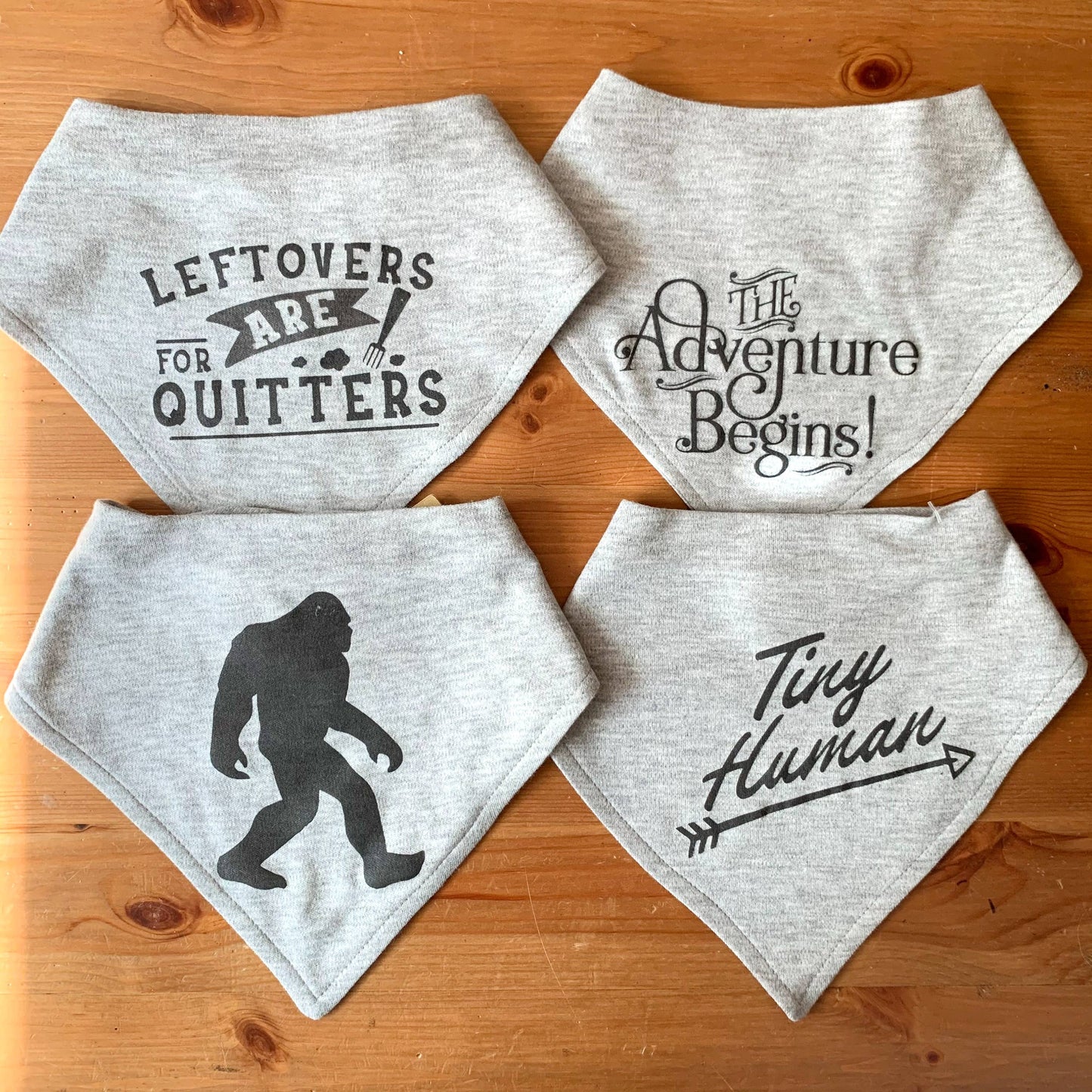 Handkerchief Bib - / Bigfoot / Grey / One Size