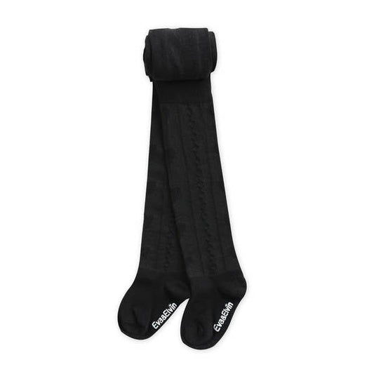 Girls Tights Twisted Heart - Black: Black / L (5~7T)