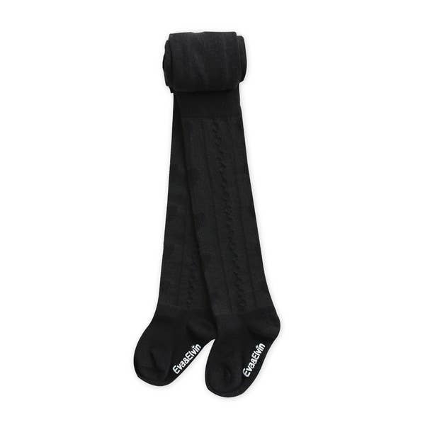 Girls Tights Twisted Heart - Black: Black / S (1-3T)