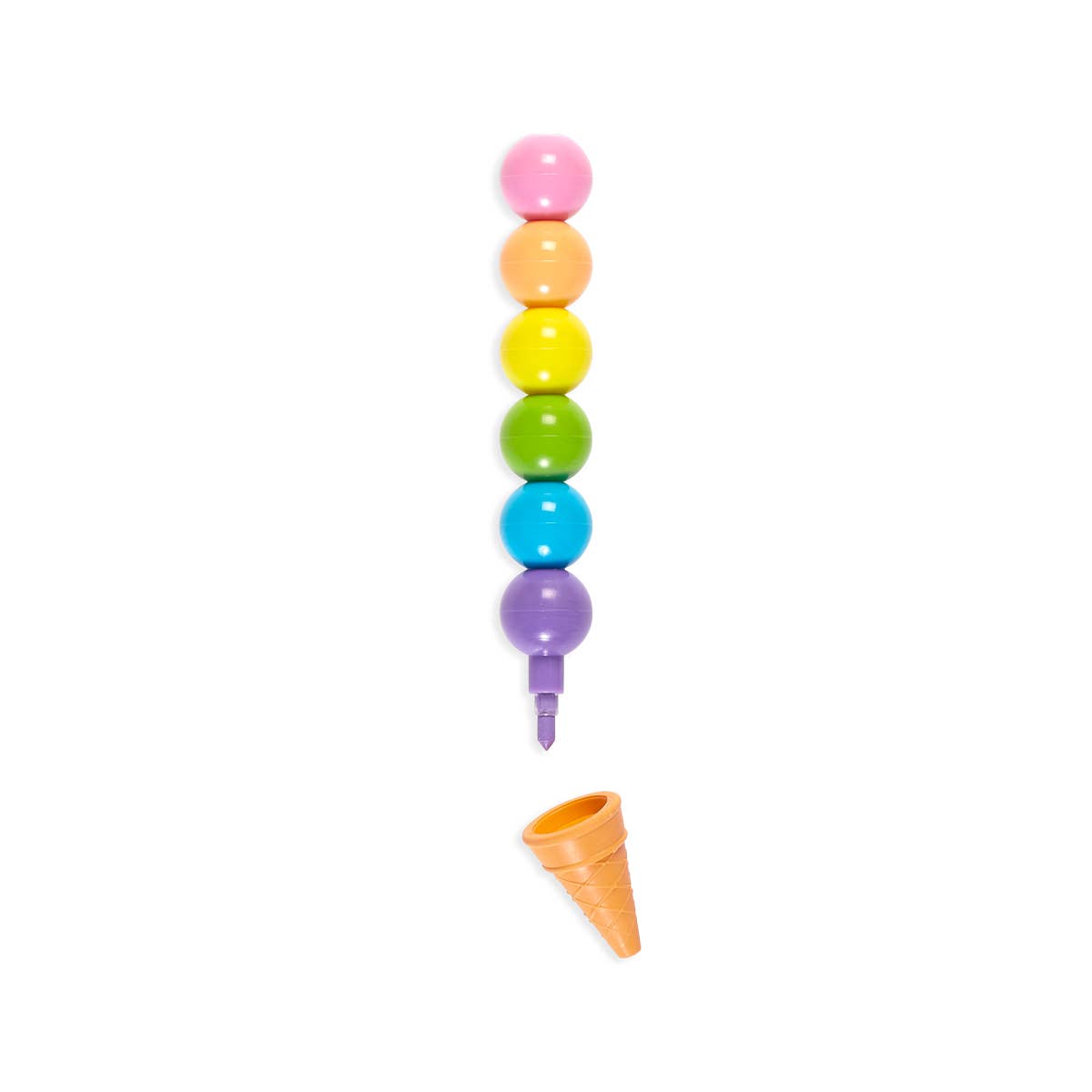 Rainbow Scoops Vanilla Scented Stacking Erasable Crayon
