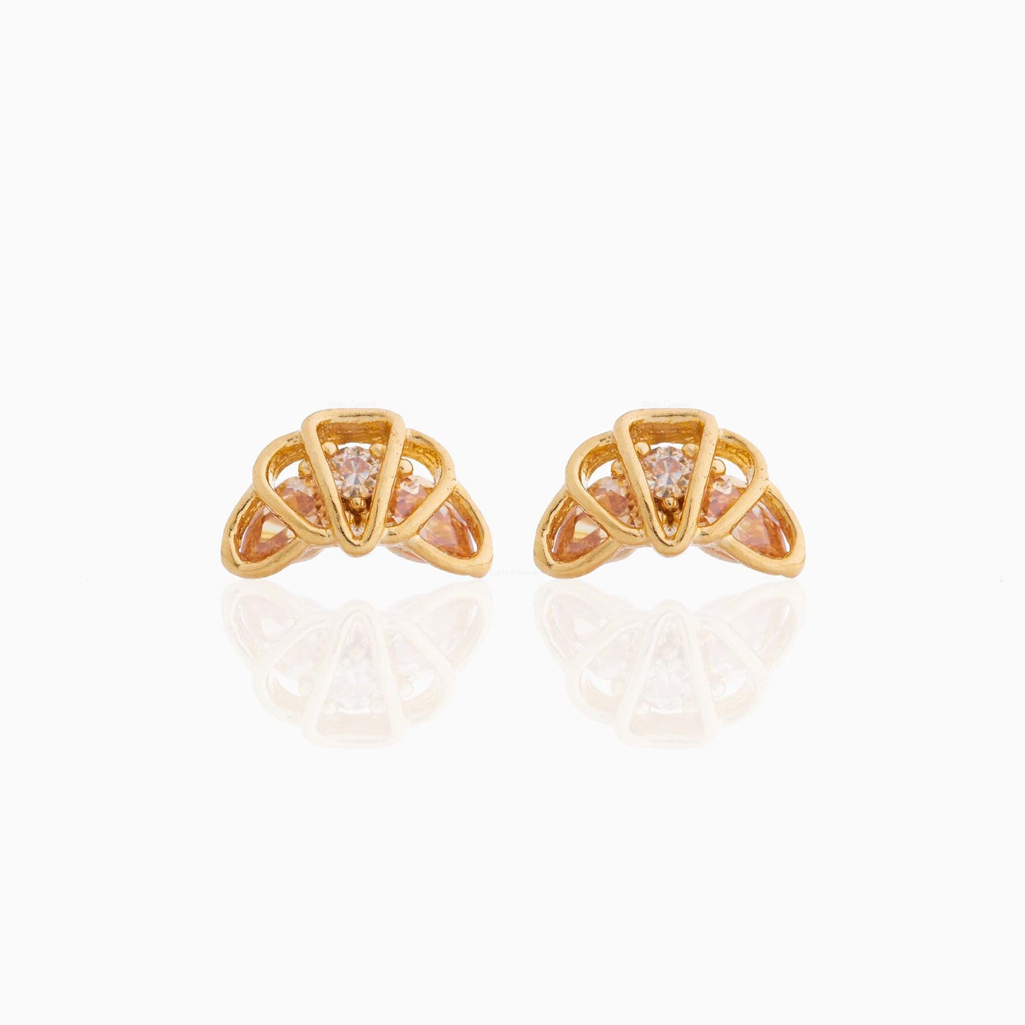 Croissant Studs: Rose Gold