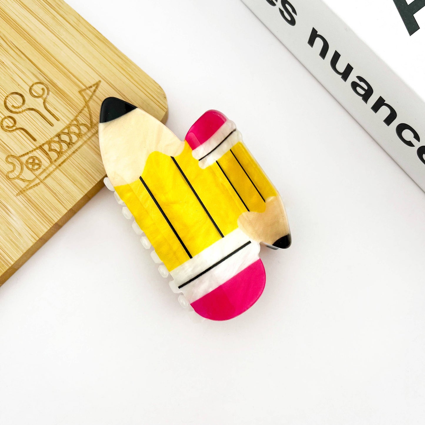 Pencil Claw Clip, Stationery Hair Clip: Small