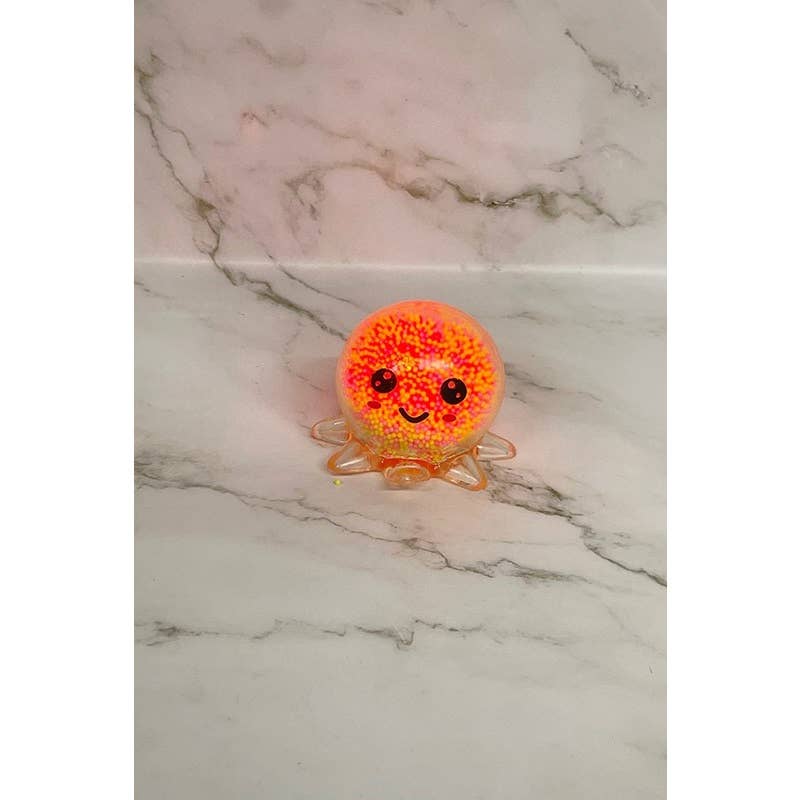 Light up Octopus Beaded Squishy Toy: MULTI / ONE(12)