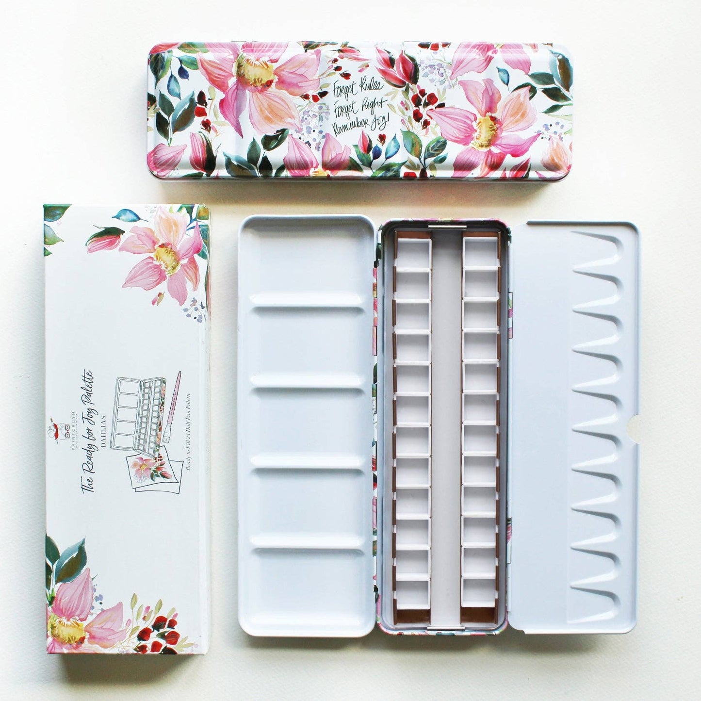 The Ready For Joy Empty Watercolor Palette - Dahlias