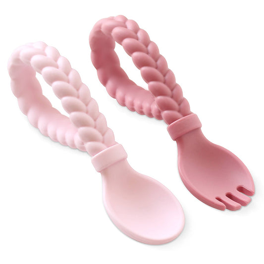 Itzy Ritzy  Sweetie Spoons™ Spoon + Fork Set: Pink