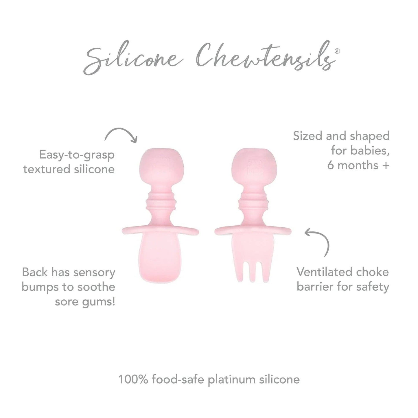 Silicone Chewtensils®: Pink