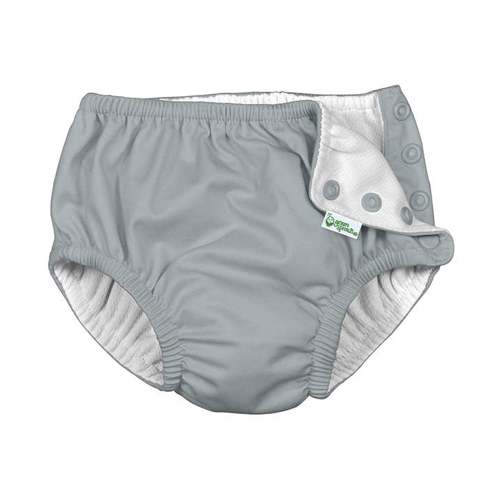 Snap Reusable Swimsuit Diaper - Solid: 18 Months / Gray