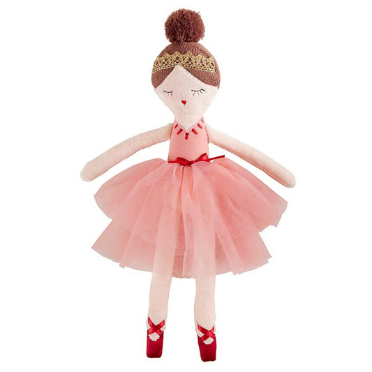 Plush Doll - Pink Ballerina: Wipe Clean with Damp Cloth / 70% Linen Cotton/30% Polyester/100% Poly Fill