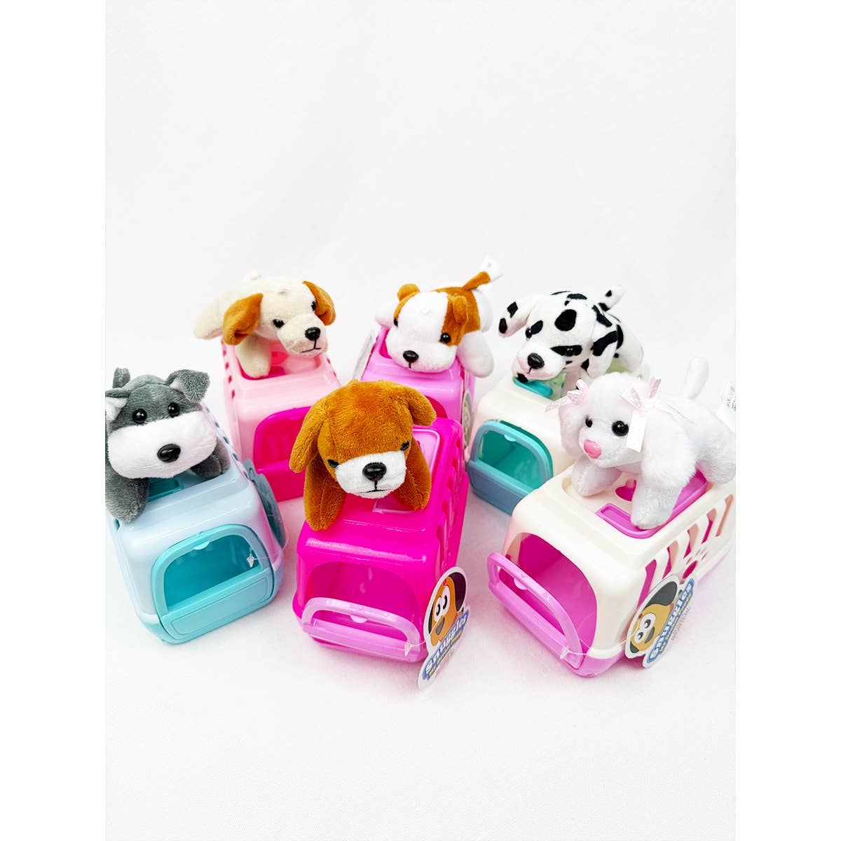 Adorable Plush Puppy dog Toy with Carrier