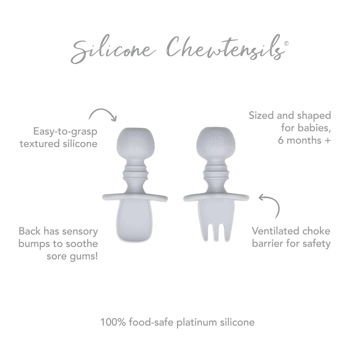 Silicone Chewtensils®: Gray