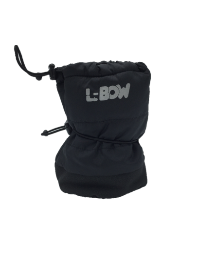 Infant Booties by L-Bow Black: 0-12m