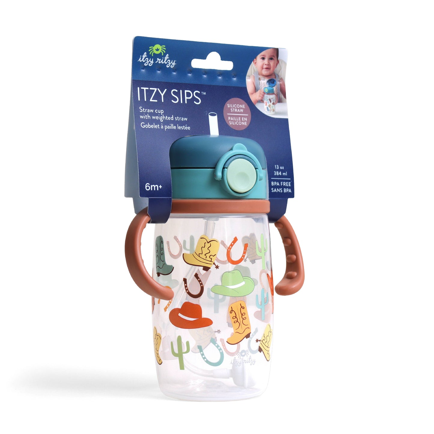 *NEW* Itzy Sips™ - Straw Cup With Snap-Close Lid: Ribbons & Roses
