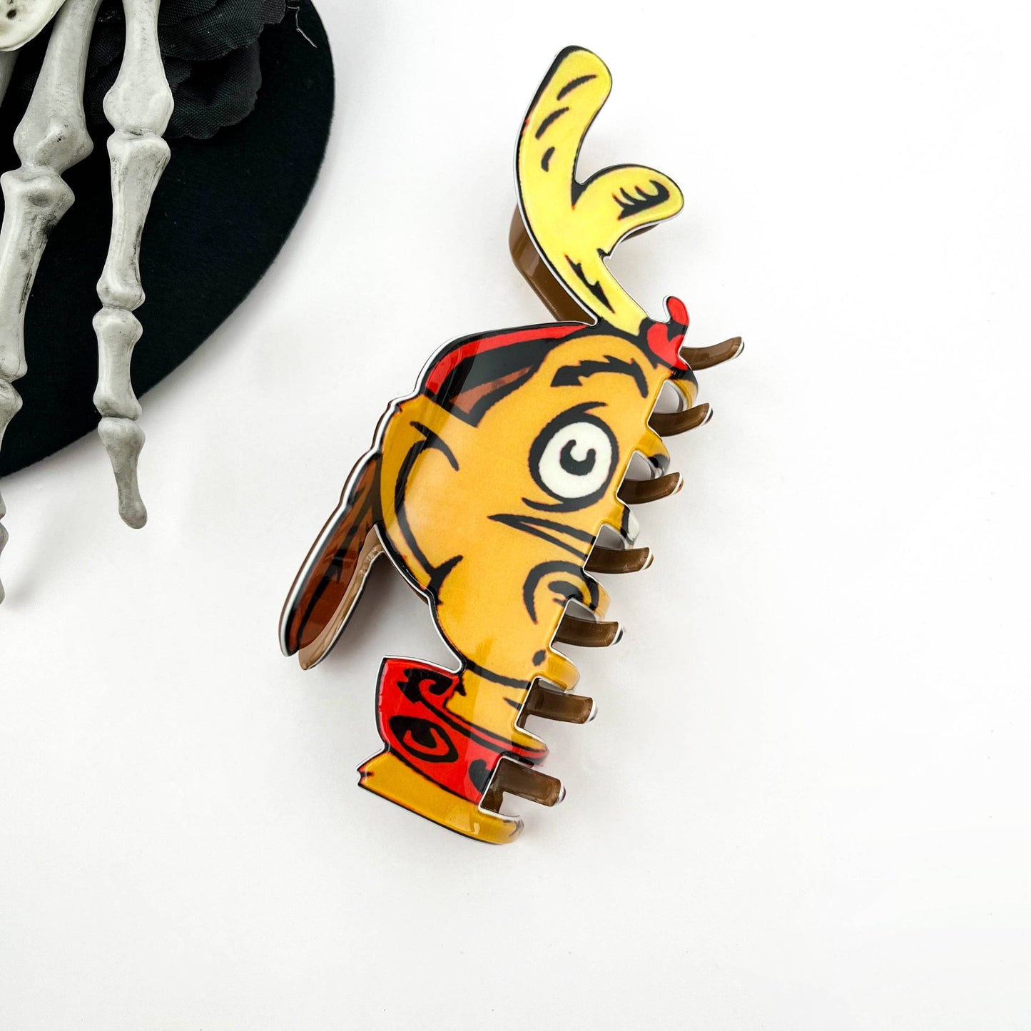Quirky Party Claw Clip, Fun Hair Clip for Easter & Halloween: Different on both sides