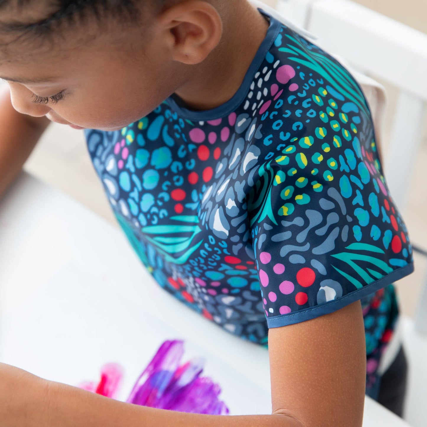 Short-Sleeved Smock: Animal Prints