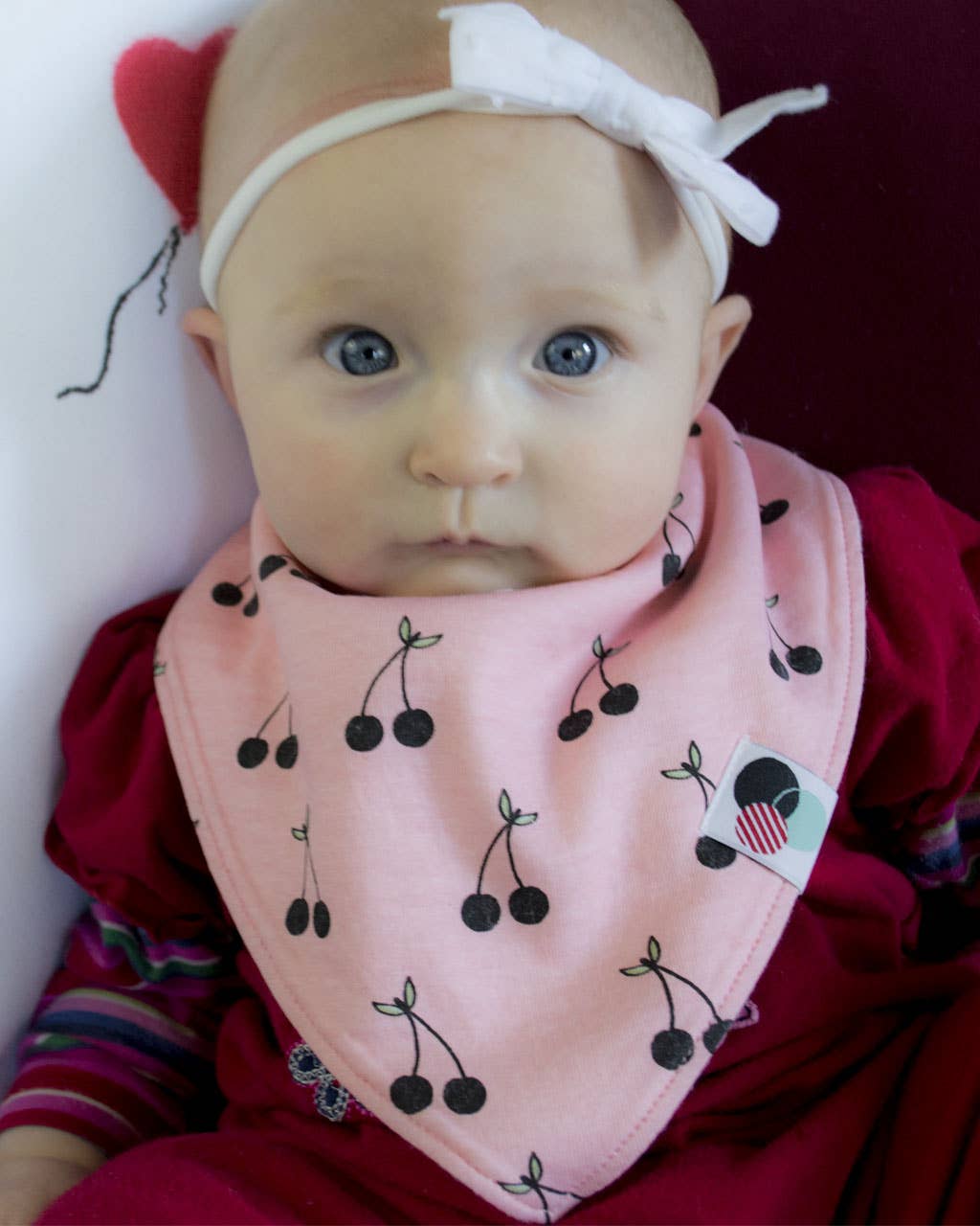 CHERRY Pattern | Premium Baby Bandana Bib