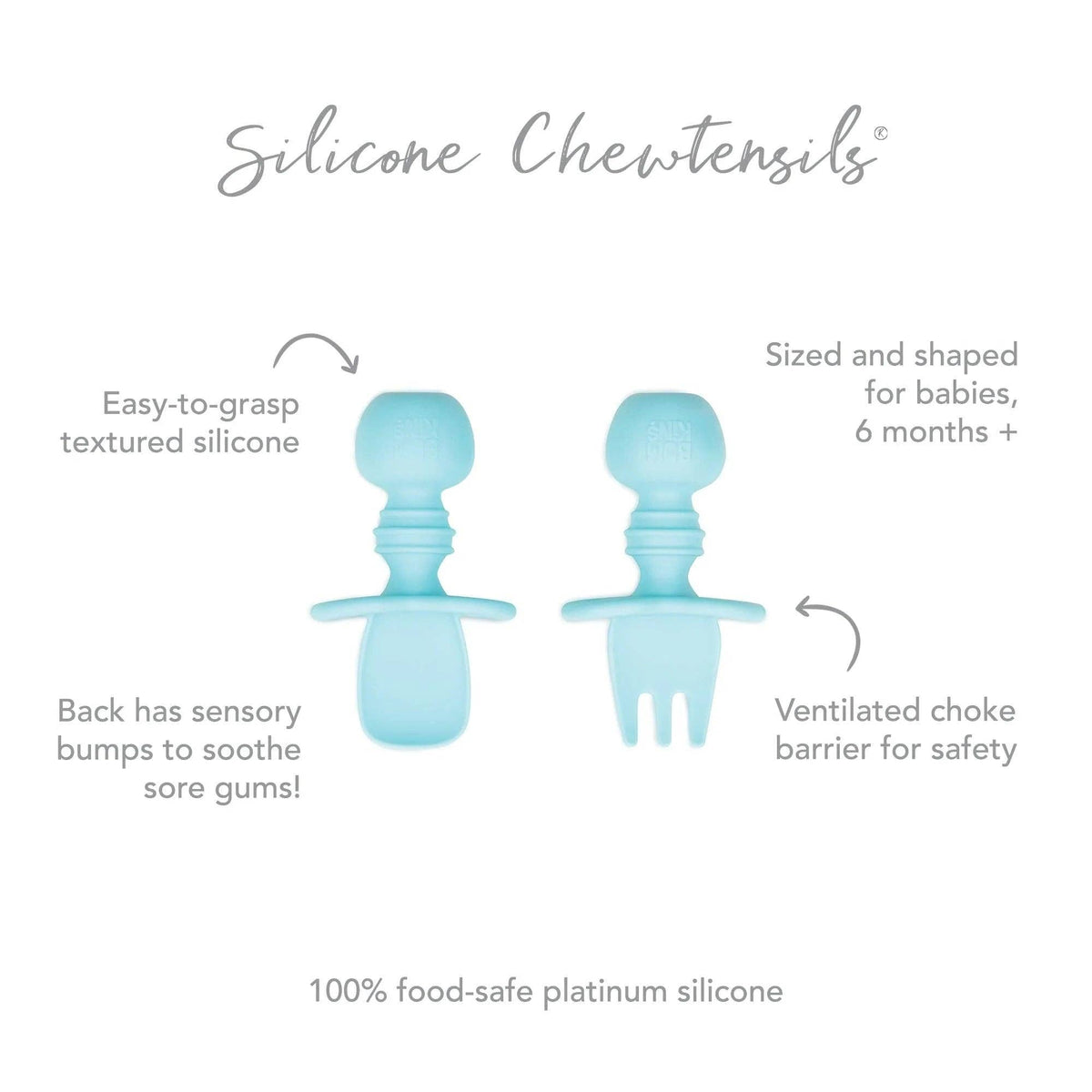 Silicone Chewtensils®: Blue