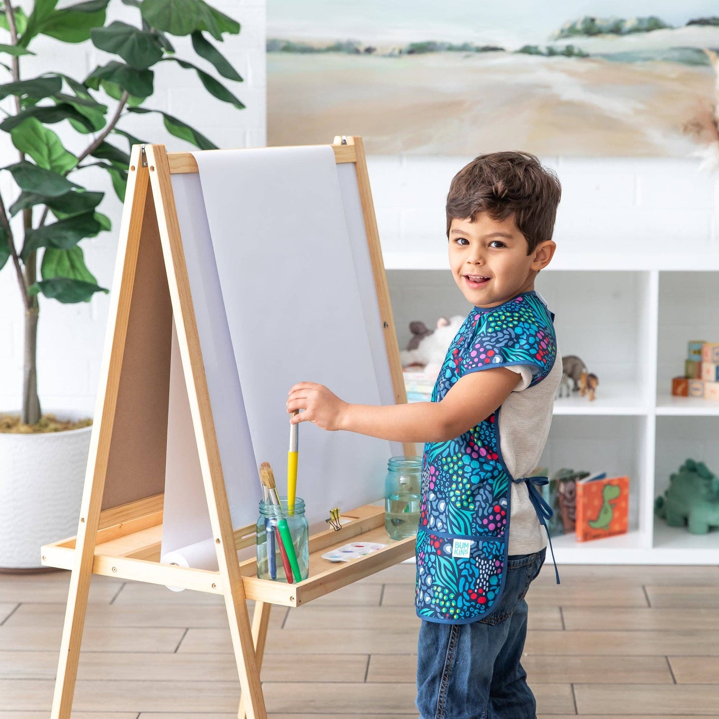 Short-Sleeved Smock: Animal Prints