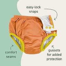 Eco Snap Swim Diaper All-In-One Safety Safety Orange