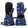 Jan & Jul - Snow Mittens - Blue  Dinosaur