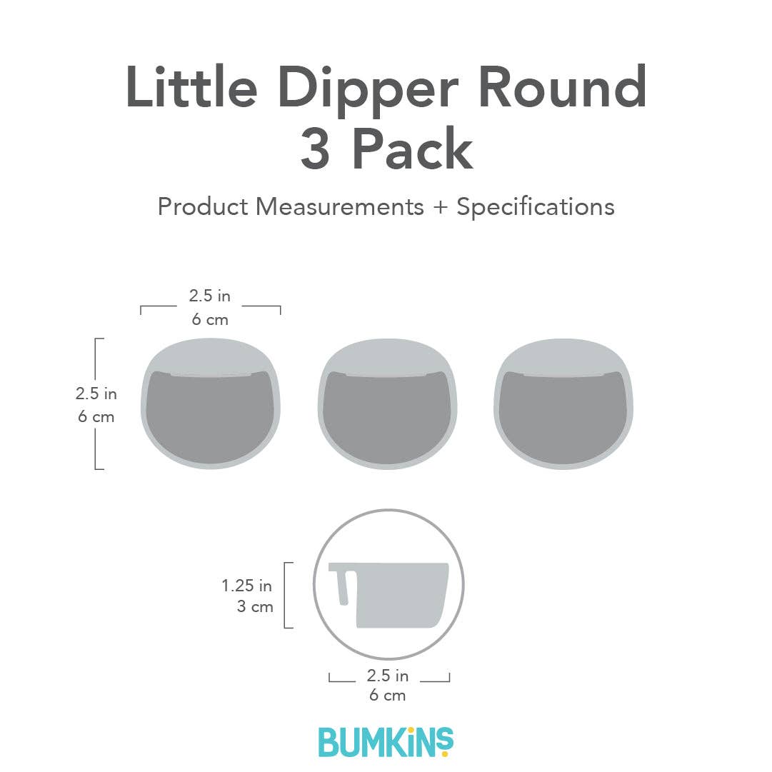 Silicone Little Dipper Round 3-Pack: Taffy