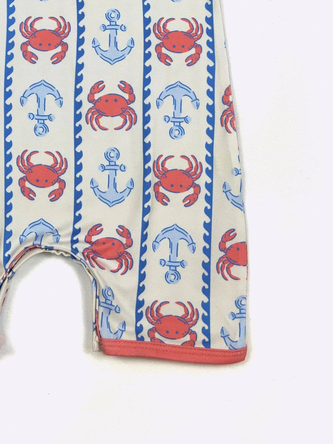Crabby Anchor Boy Romper: 12/24 mo