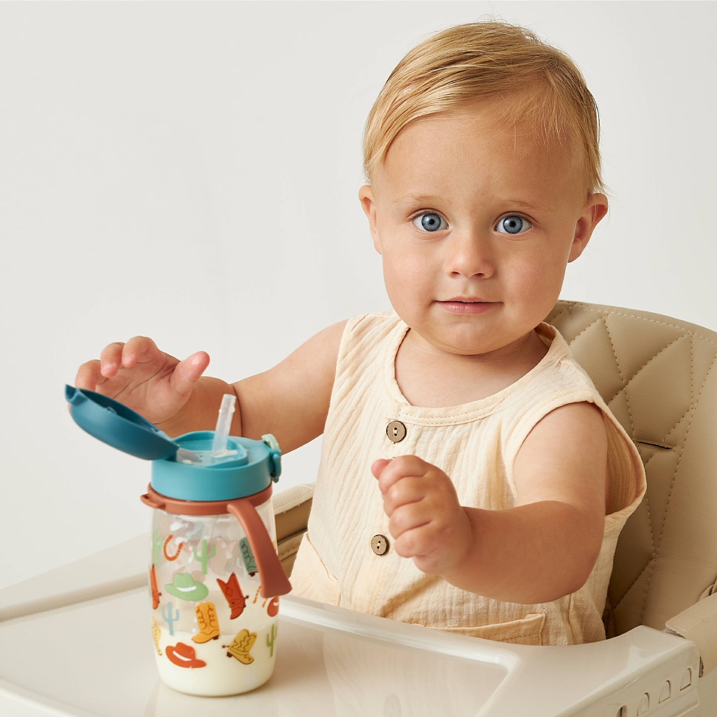 *NEW OPTIONS* Itzy Sips™ - Straw Cup With Snap-Close Lid: Woodland