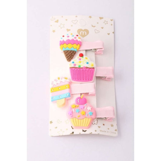 4-Pcs Kids Silicone Dessert Clips