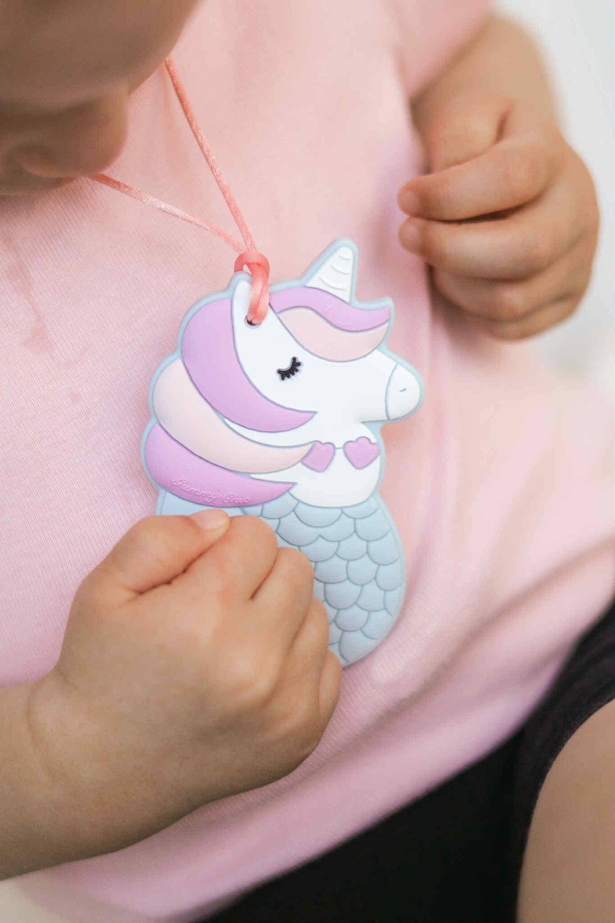 Mermicorn Baby Teether Toy and Sensory Chew - Gift for Girls: Purple and azure blue