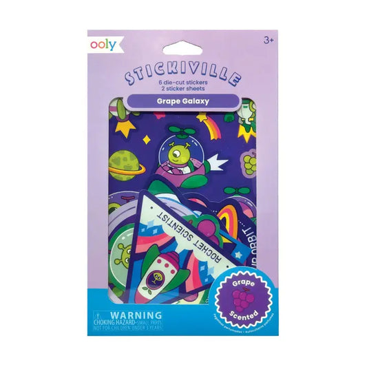 Ooly Stickiville Stickers: Galaxy Grapes - Scented