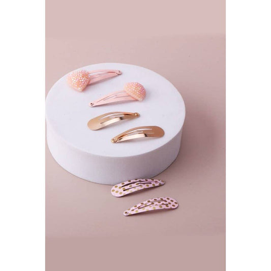 Heart Dots Snap Hair Clip Set