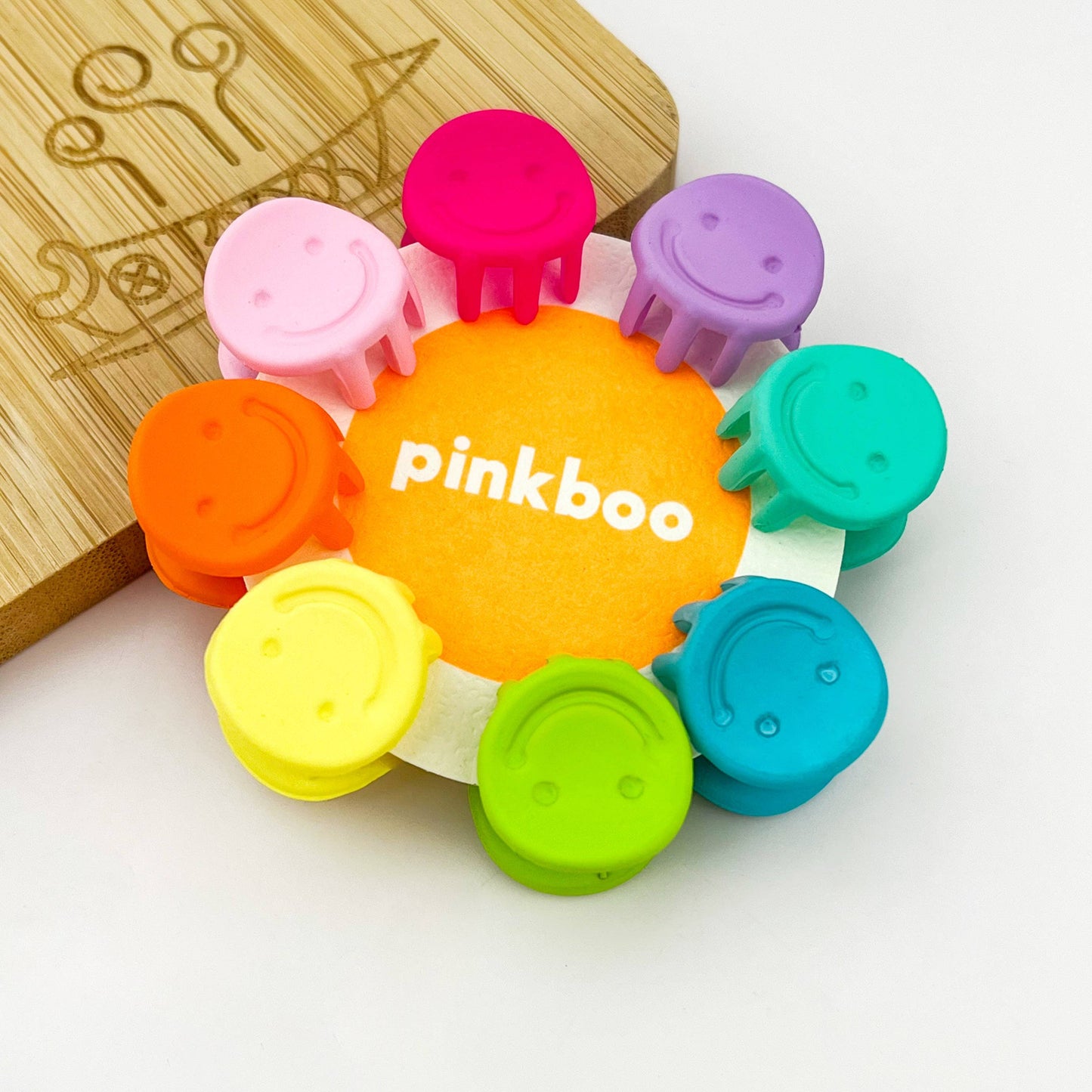 10PCS Colorful Mini Claw Hair Clips for Kids: Flower A