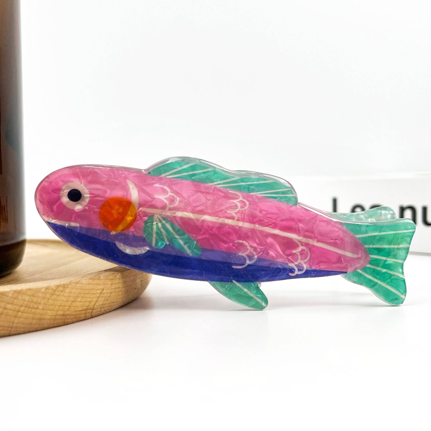 Cute Sardine Hair Claw Clip: Pink