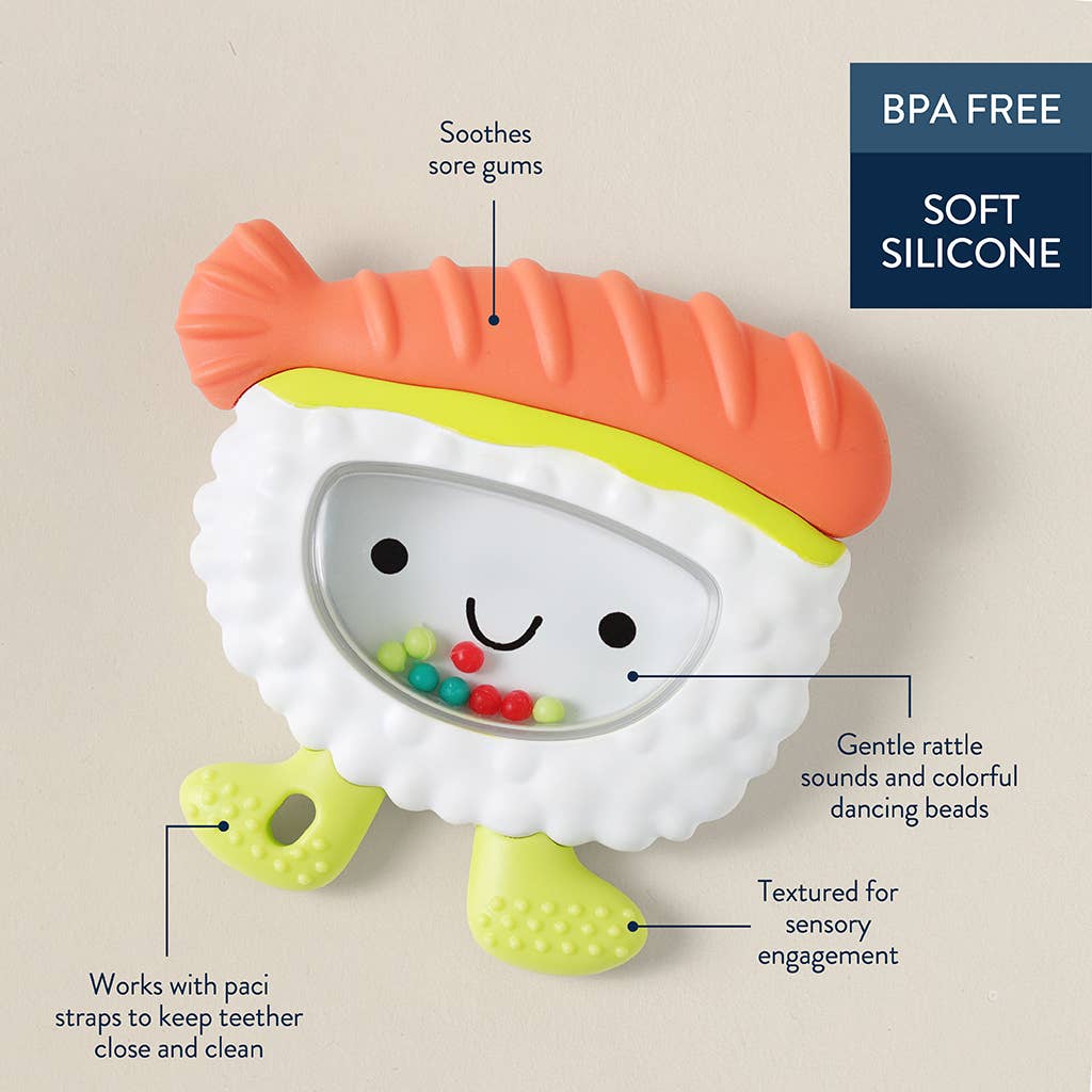 *NEW OPTION* Sweetie Shake Plus™ - Teething + Rattle Toy: Sushi