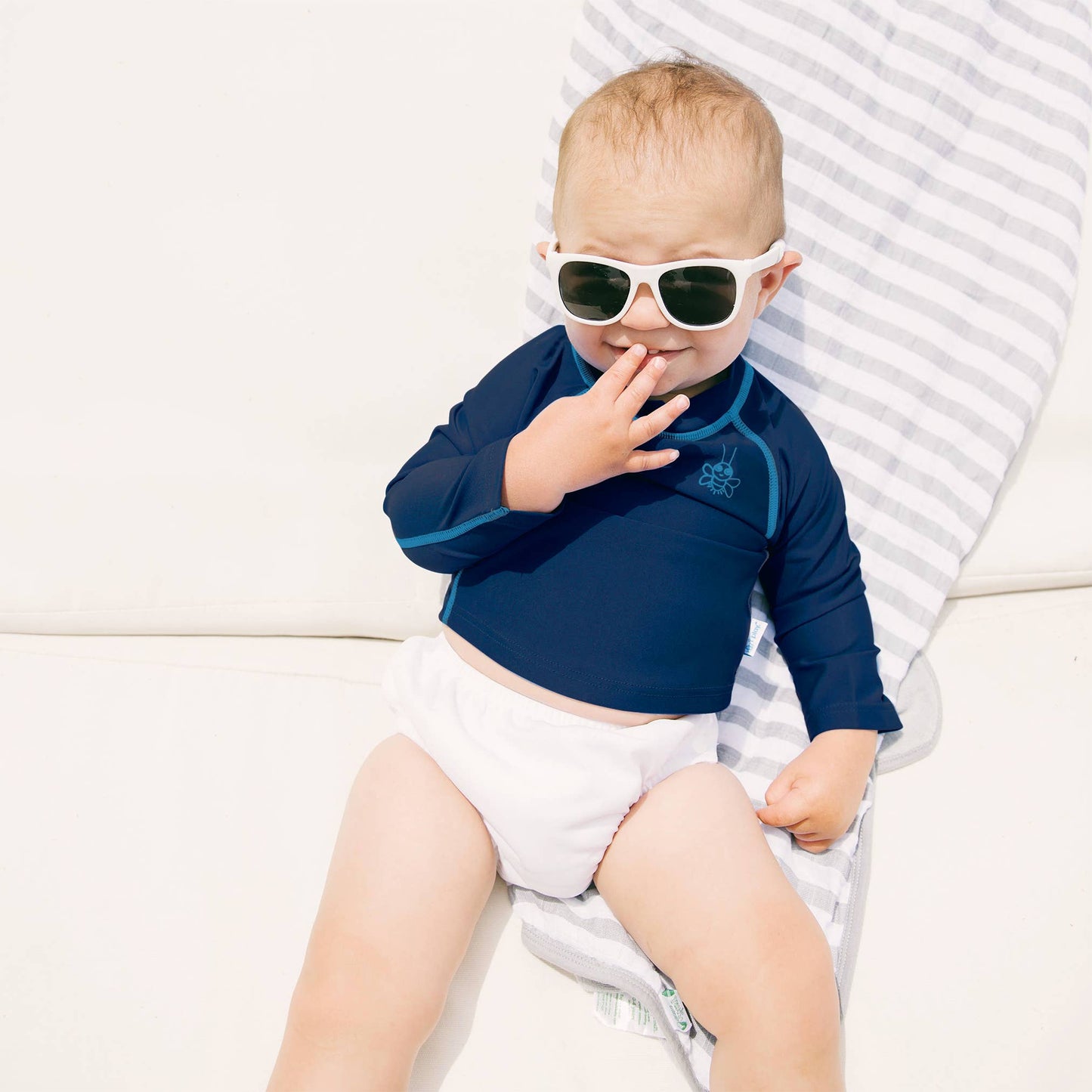Snap Reusable Swimsuit swim Diaper Blue teal