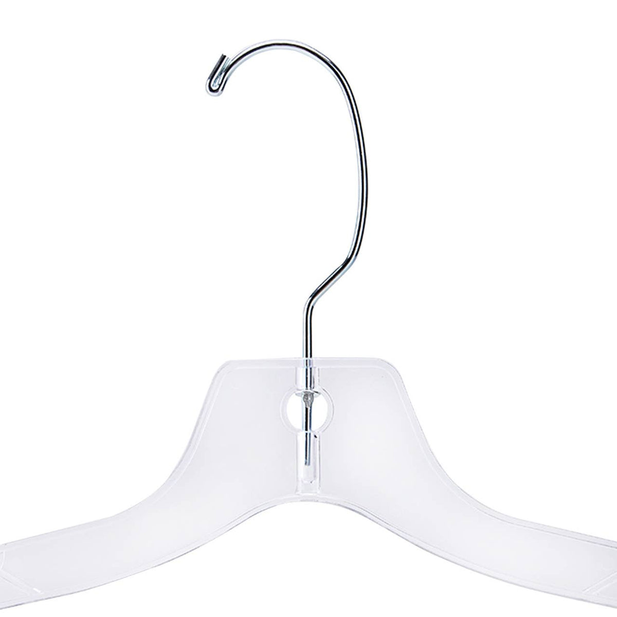 17" Heavy Weight Clear Plastic Dress Hangers - Case of 100