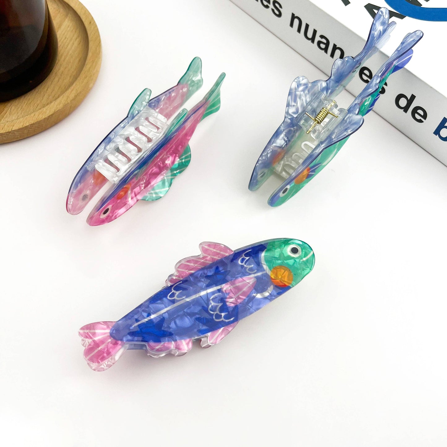 Cute Sardine Hair Claw Clip: Pink