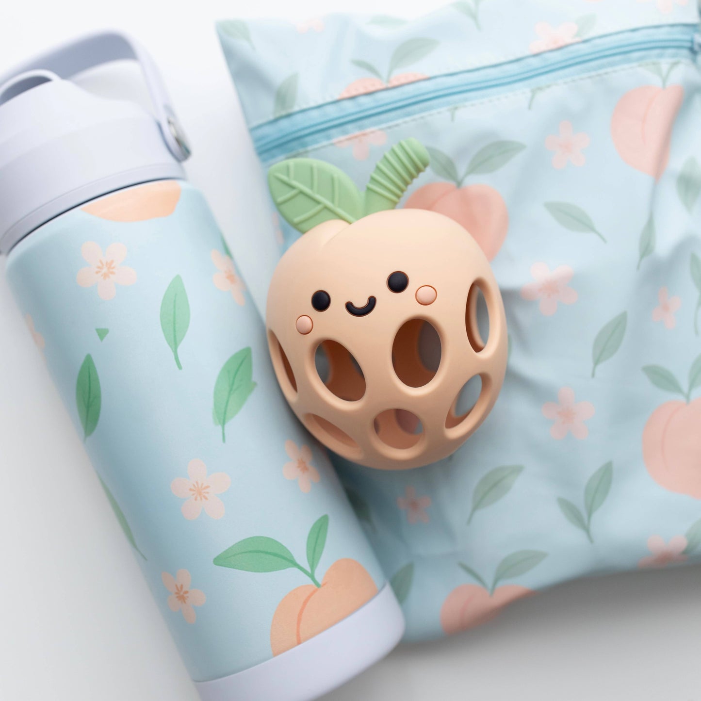 The Grayson Long Sleeve Bib - Peach Blossom: 6-36M
