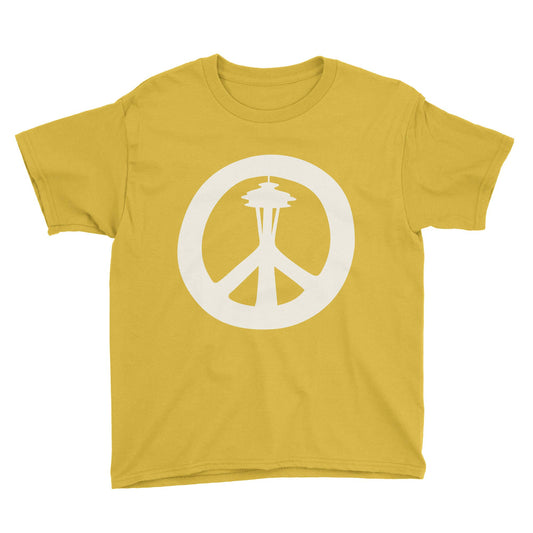 Peace Needle Seattle - Toddler tshirt - Yellow: 2T