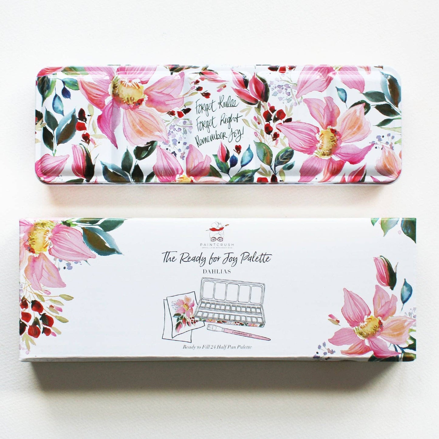 The Ready For Joy Empty Watercolor Palette - Dahlias