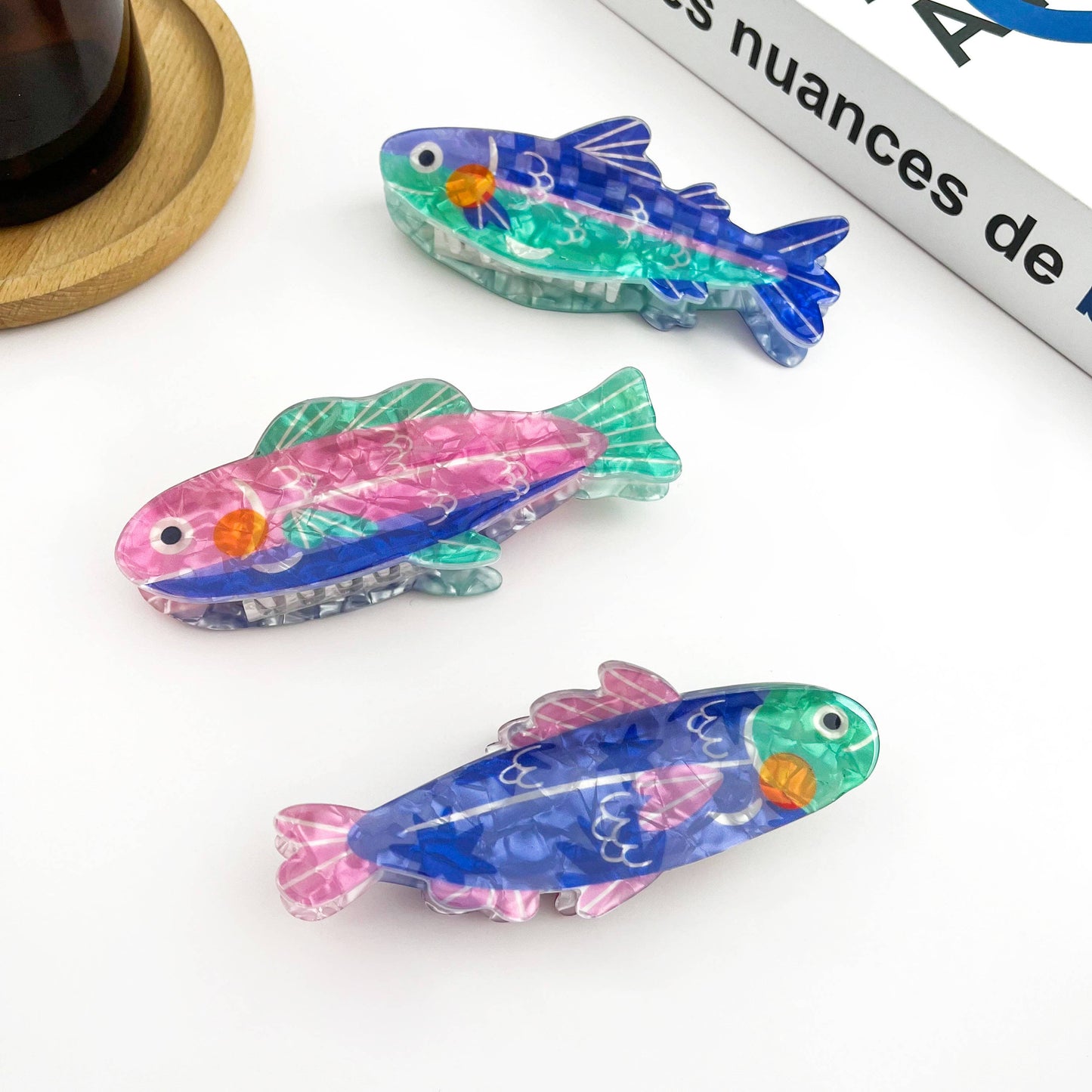 Cute Sardine Hair Claw Clip: Pink