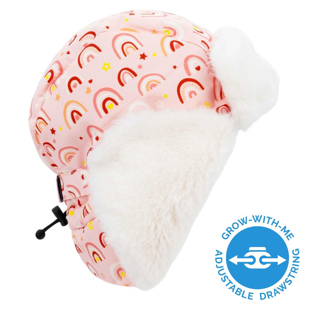 Jan & Jul - Pink Rainbow - Toasty-Dry Trapper Hat