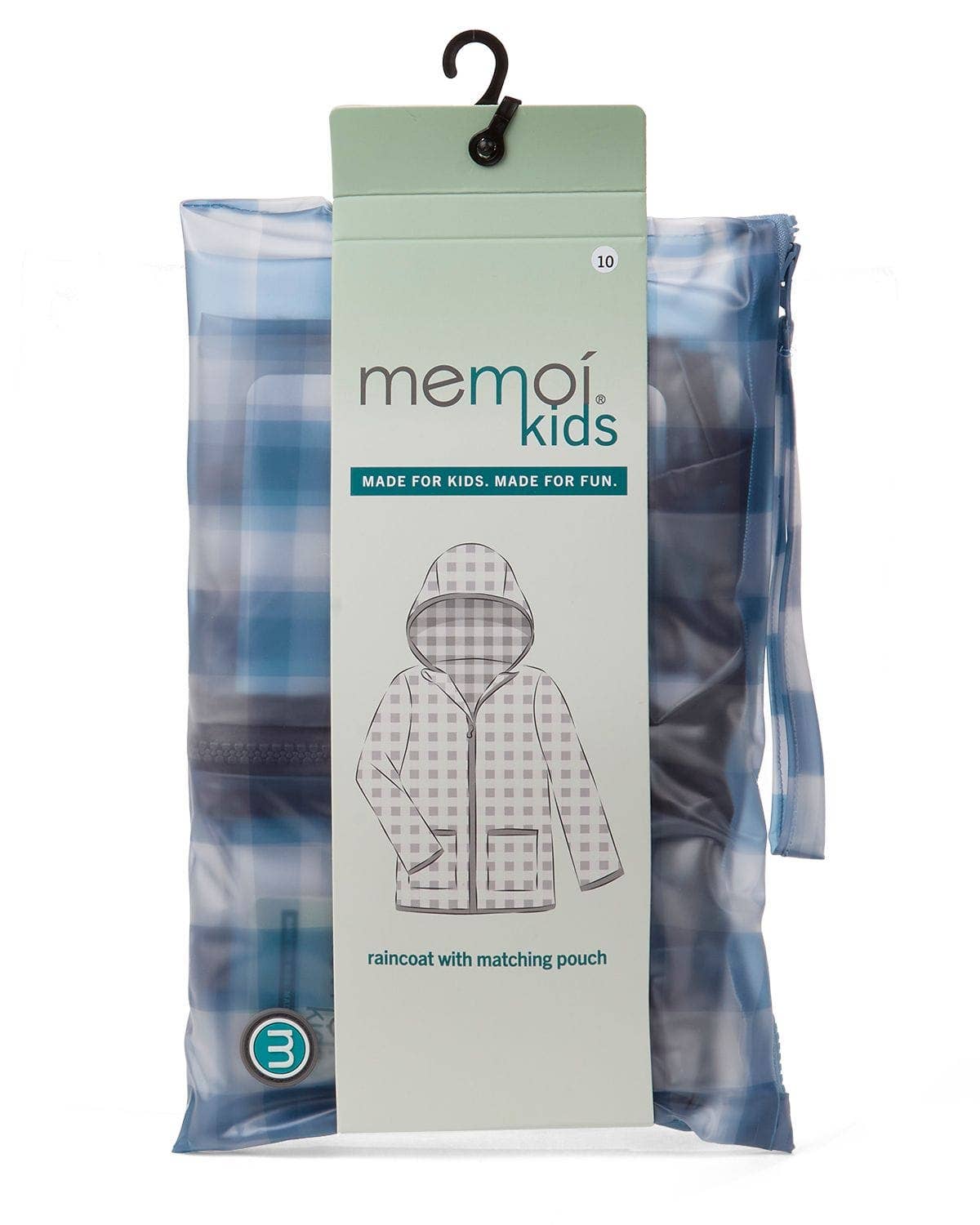 Checkmate Kids Raincoat with Pouch: Pink / 10