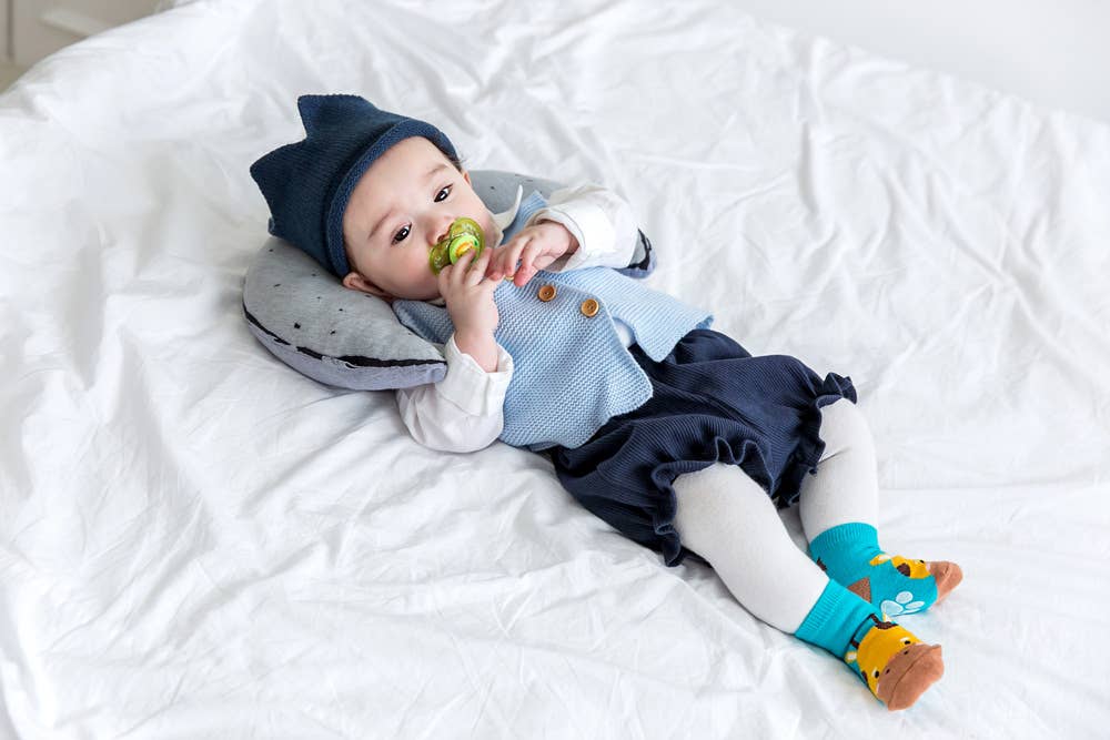 Zoo Socks Giraffe Baby Animal: Yellow / M (3 ~5T)